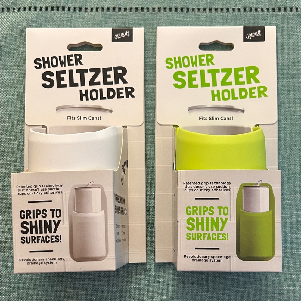 Shower Seltzer Holder - White and Green